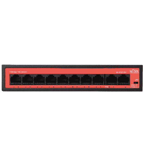 Wi-Tek WI-PS210H V3 8-Port Fast Ethernet PoE Switch with Dual Uplinks (65W Budget / 250m Extend Mode)
