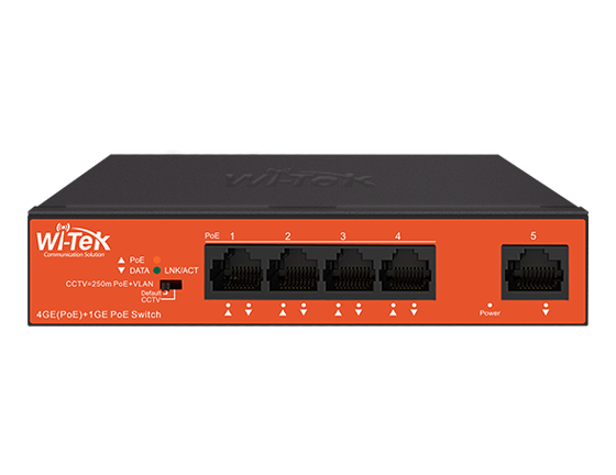 4GE+1GE Ports 250M Long Range PoE Switch with 4Port PoE
