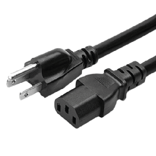 XTC-210 – Universal Heavy-Duty AC Power Cable 1.8m (6ft) (NEMA 5-15P to IEC C13, 10A 110–250V, 18 AWG 3-Conductor, Grounded US Plug)