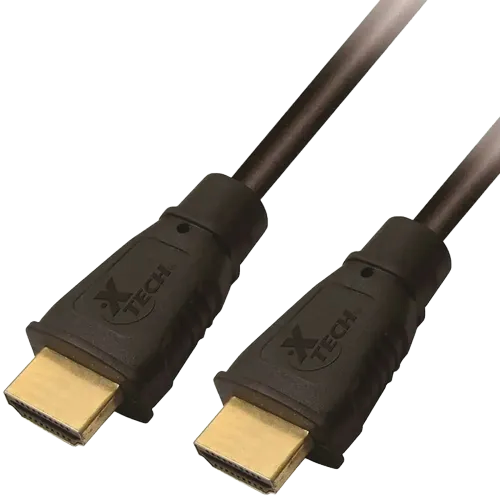 XTC-338 – High-Speed HDMI Cable 4.5m (15ft) Male-to-Male (4K Ultra HD, 1080p Full HD, Audio Return Channel ARC, Gold-Plated Connectors, Round PVC Jacket)