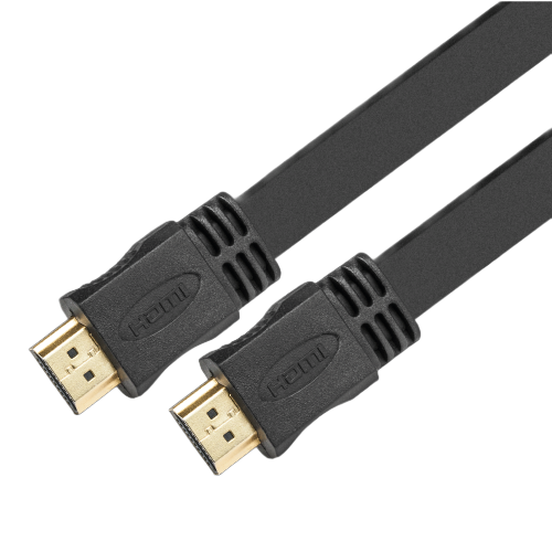 XTC-410 – High-Speed Flat HDMI Cable 3.0m (10ft) Male-to-Male (4K Ultra HD, 1080p Full HD, Audio Return Channel ARC, Gold-Plated Connectors, Anti-Tangle Tangle-Free Design)