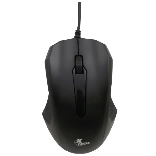 Wired 3-Button USB Optical Mouse (1000 DPI Sensor, Ergonomic Ambidextrous Design, Plug & Play, Black)