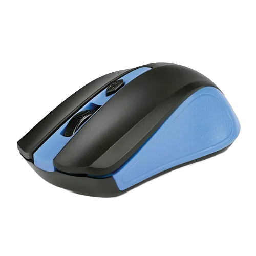 XTM-310BL – 4-Button Wireless 2.4 GHz Optical Mouse (Adjustable 1000/1200/1600 DPI, USB Nano Receiver, Ergonomic Ambidextrous Grip, Blue)